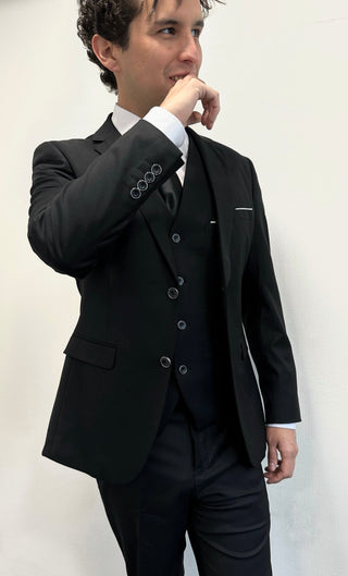 TERNO NEGRO 3 PIEZAS SLIM FIT