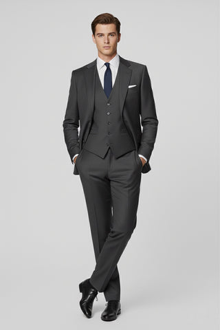 TRAJE GRIS OSCURO 3 PIEZAS