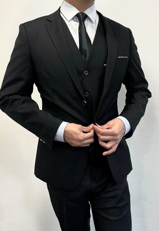 TERNO NEGRO 3 PIEZAS SLIM FIT